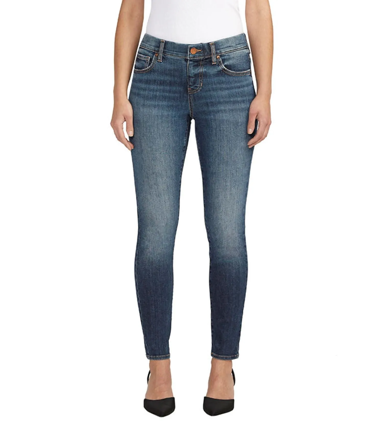 Jag Mid Rise Maya Skinny Pull On Jean In Night Flight Blue