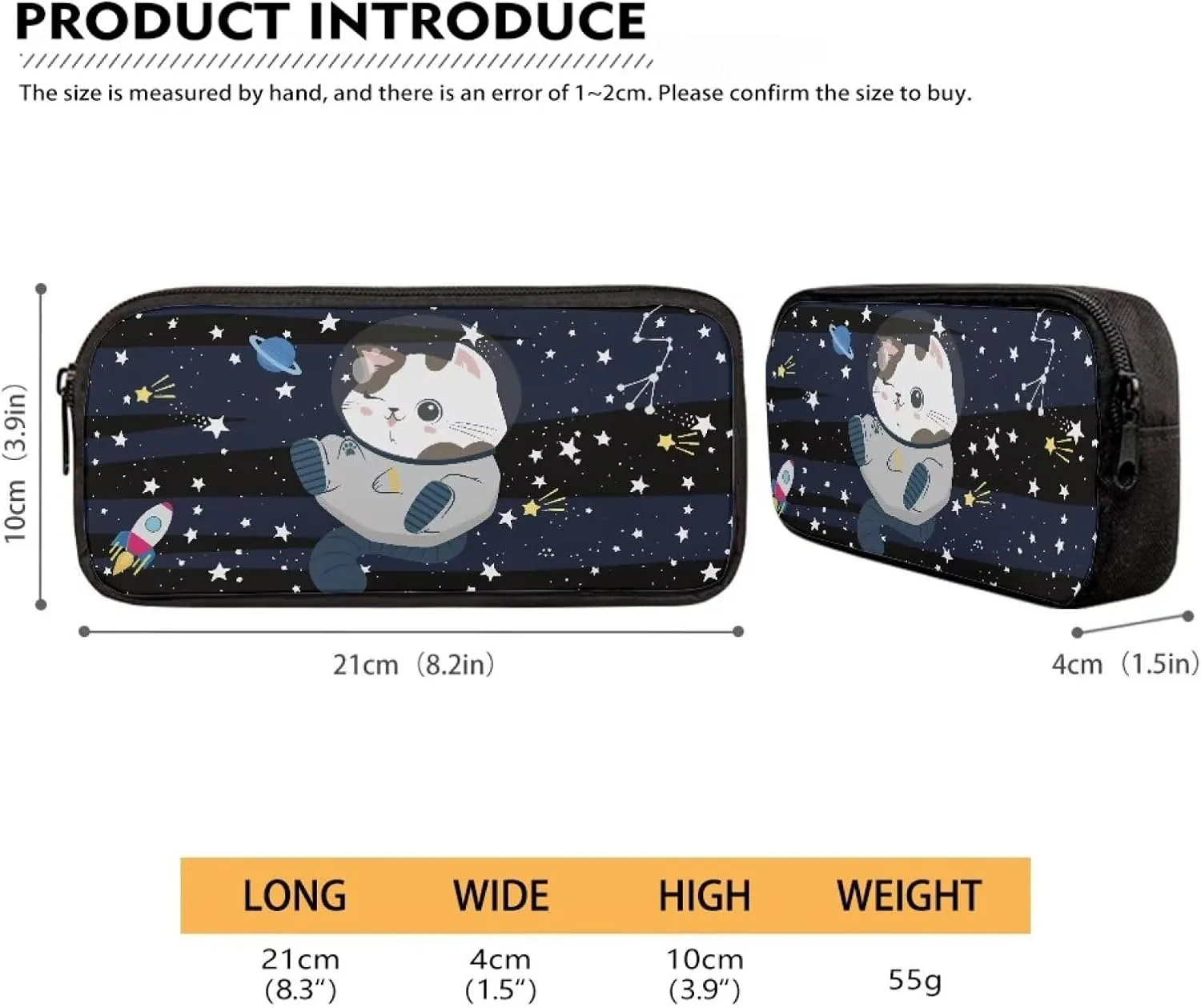 JHQFWMFJ School Bag Set 3 in 1 Cat School Backpack with Lunch Box Elementary School Backpack Pen Case for Girls Thermal Insulated Lunch Bag for Kids