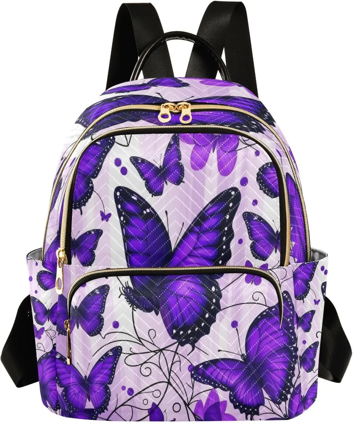 Joisal Butterflies Purple Small Lightweight Backpack for Women Anti Theft Laptop Backpack for Men Medium Backpack for Men Travel Carry on