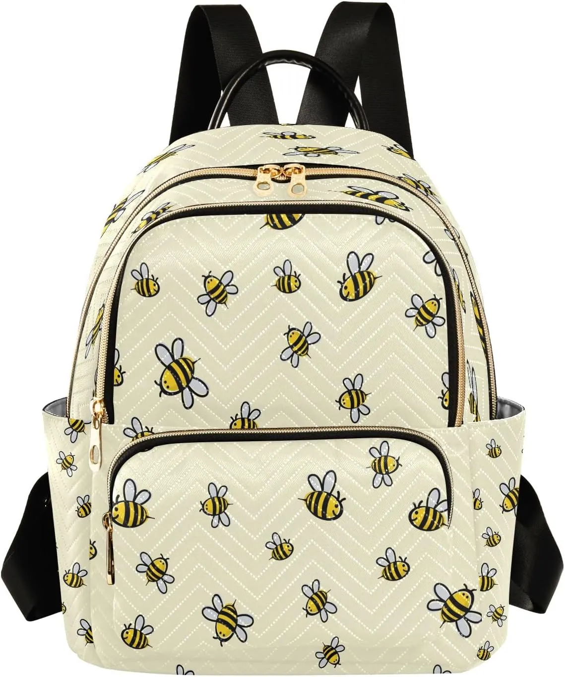Joisal Cute Bee Casual Backpack for Women Anti Theft Travel Backpack Purse for Women Medium Computer Backpack