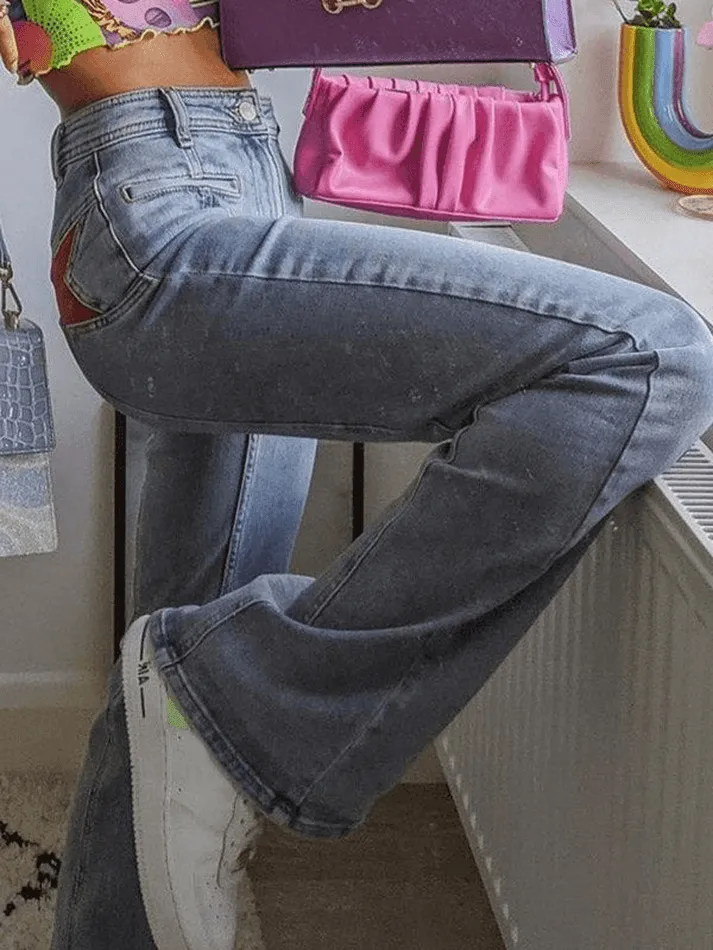 Joskaa Back Star Patchwork Jeans