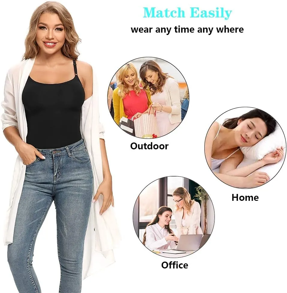 JOYSHAPER Shapewear Camisole for Women Tummy Control Shapewear Tank Top with Adjustable Spaghetti Strap Cami Tanks