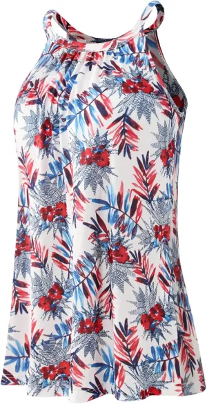 Kniffi Womens Tank Tops with Built in Bra Halter Neck Flowy Sleeveless Tank Tops Loose Fitting Camisole S-XXXL