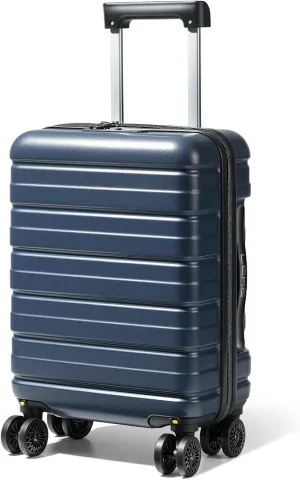 Lekesky 16 Inch Carry On Luggage Airline Approved, Hard Shell Suitcase with TSA Lock, Lightweight Spinner Wheels Durable ABS Compact Carry-On Bag for Travel Weekend Trips Men Women, Blue