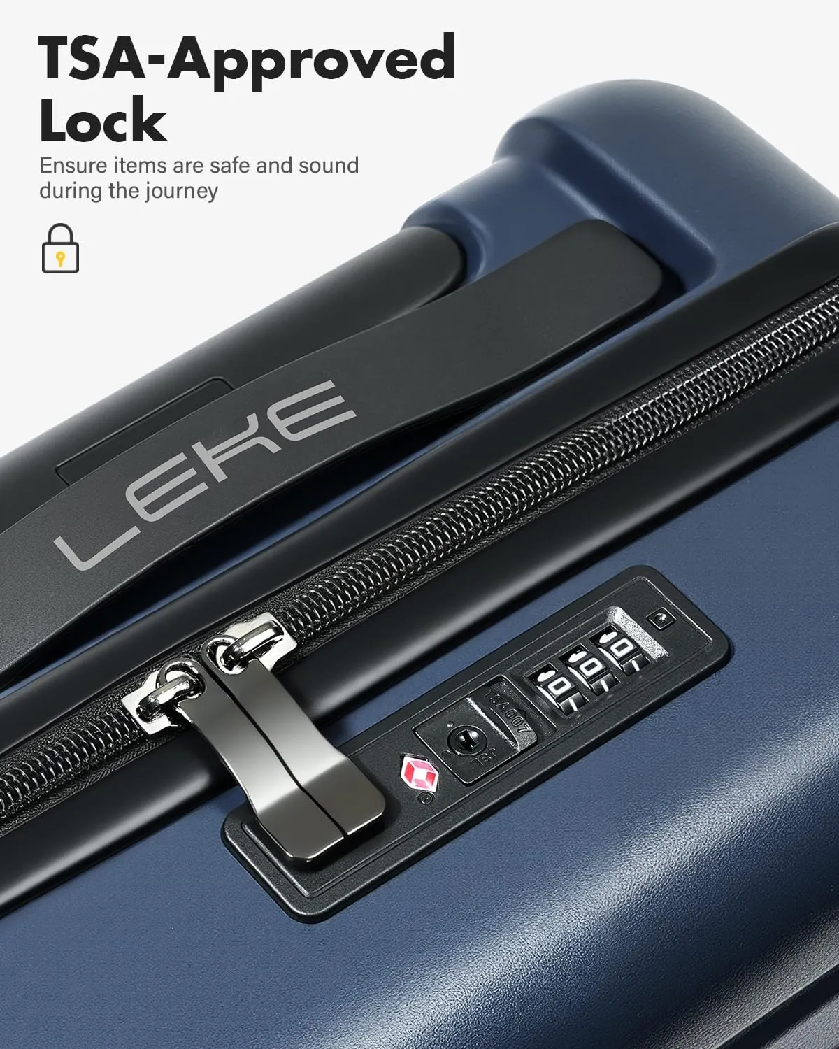 Lekesky 16 Inch Carry On Luggage Airline Approved, Hard Shell Suitcase with TSA Lock, Lightweight Spinner Wheels Durable ABS Compact Carry-On Bag for Travel Weekend Trips Men Women, Blue