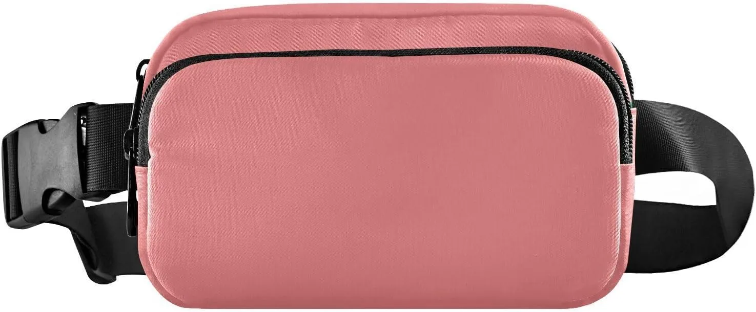 Light Coral Belt Bags Small Waist Pouch Everywhere Belt Bag with Adjustable Strap