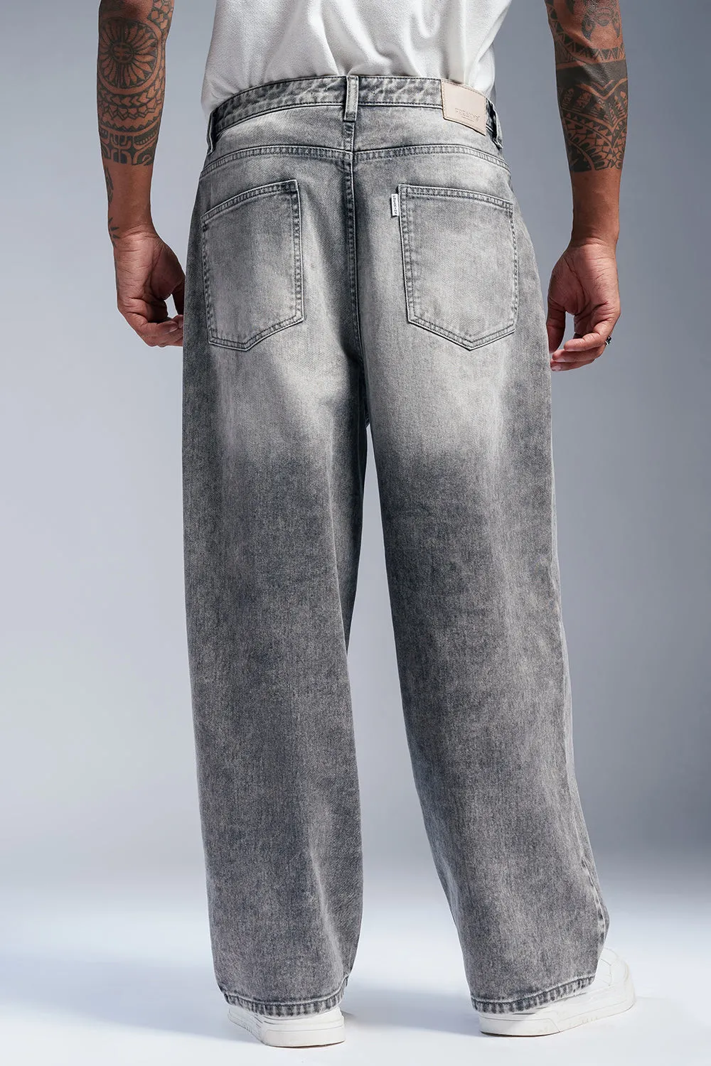Maverick Grey Men's Baggy Fit Jeans