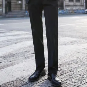 Men Business Casual Suit Pants Solid Office Trousers