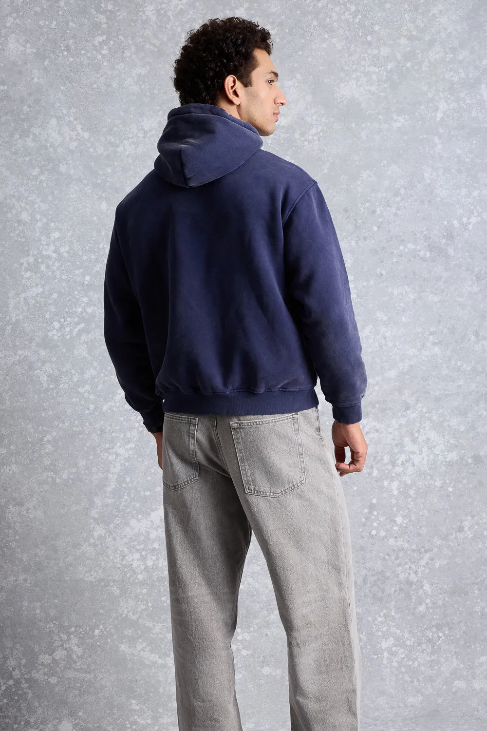Men's Acid Wash Beam Heavyweight Hoodie