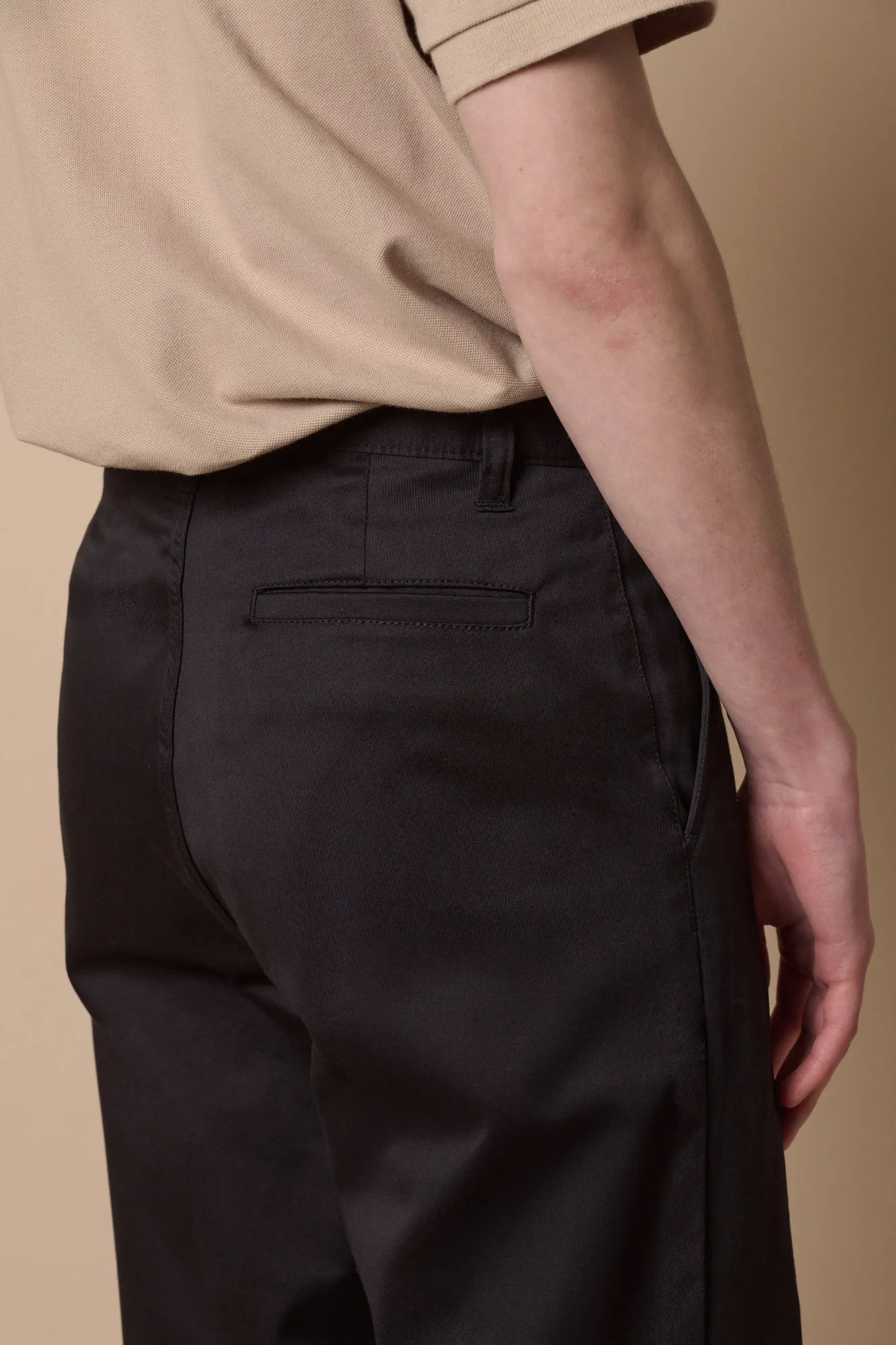 Men's Slim Heavyweight 100% Cotton Twill Chinos- Dark Navy