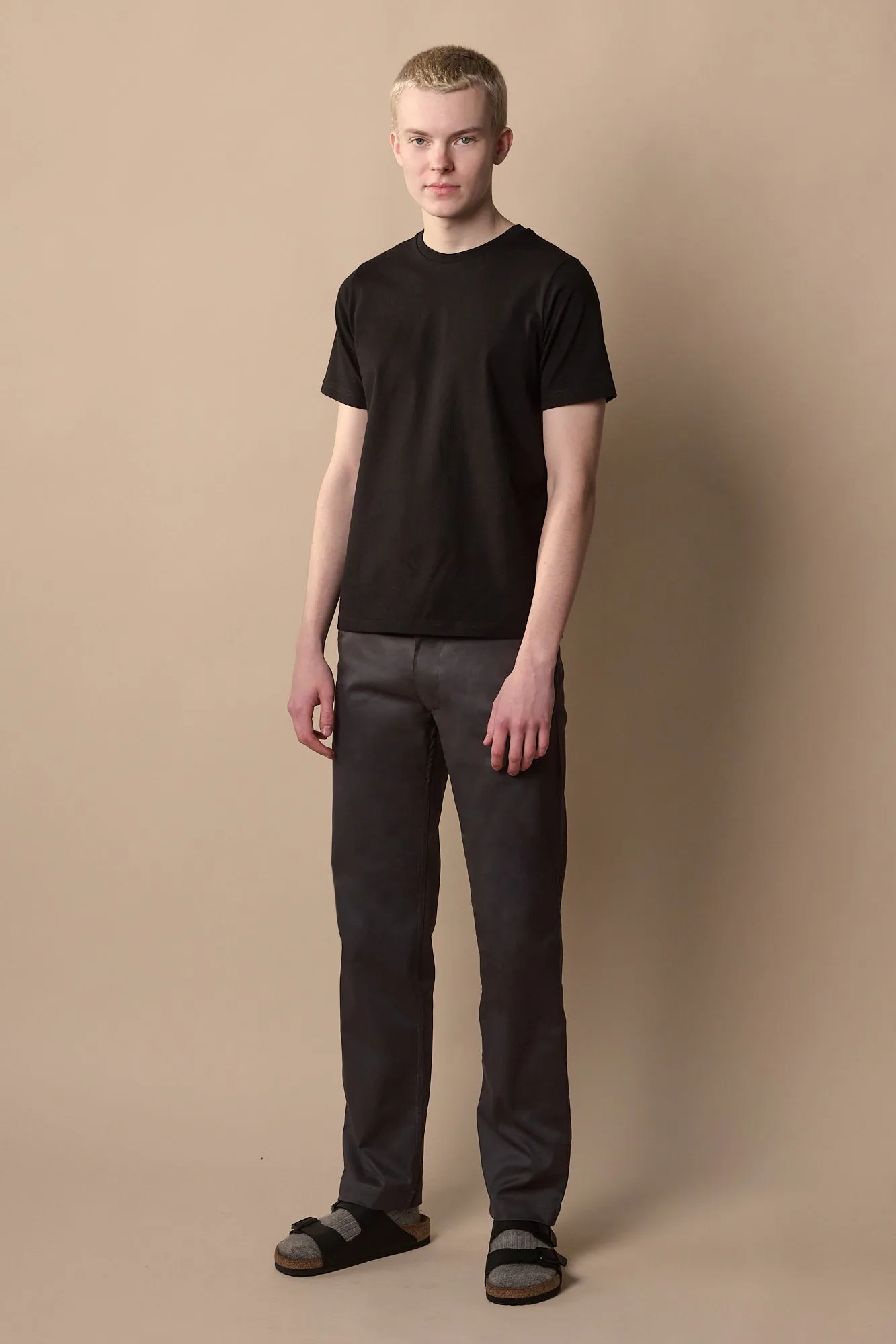 Men's Slim Lightweight Stretch Cotton Twill Chinos - Slate Grey