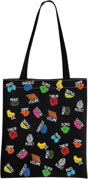 MNIGIU Rock Climber Tote Bag Gift for Climbing Lovers - Bouldering Gifts for Women