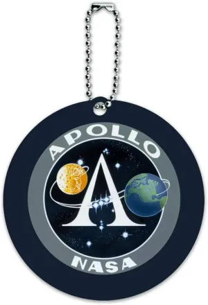NASA Apollo Space Program Patch Round Luggage ID Tag Card Suitcase Carry-On
