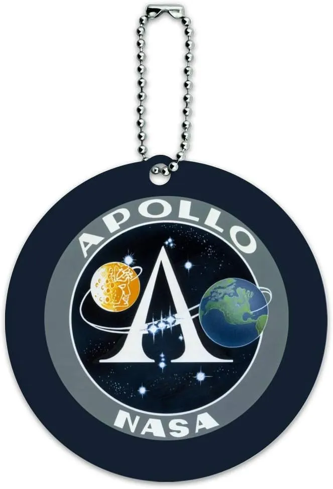 NASA Apollo Space Program Patch Round Luggage ID Tag Card Suitcase Carry-On