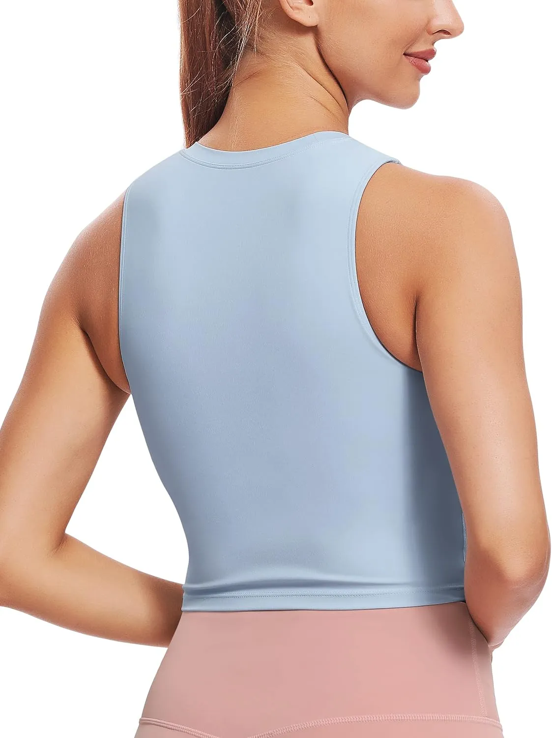 Natural Feelings Nudi Sports Bras for Women Removable Padded Yoga Tank Tops Sleeveless Fitness Workout Crop Tops
