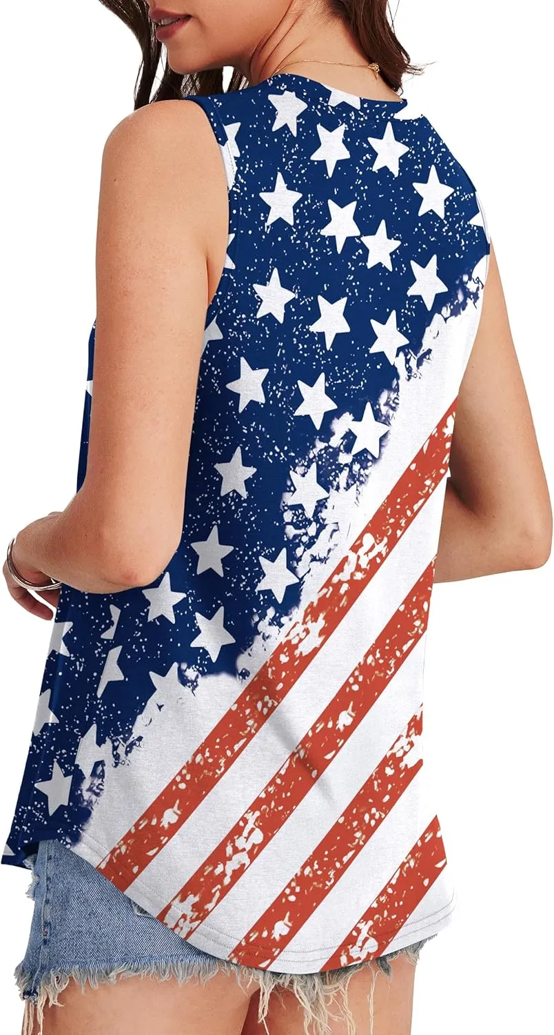 OFEEFAN High Neck Tank Tops for Women Loose Fit Sleeveless Top Summer Clothes Womens Tunic Tops to Wear with Leggings