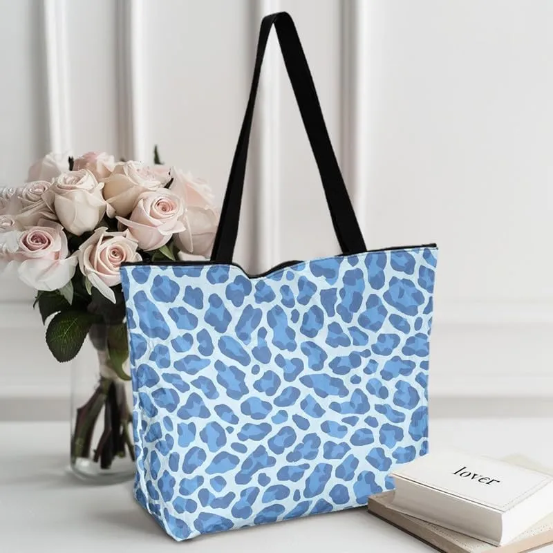 Oil Painting Border Collie Paper Tote Bag, Gothic Rose Butterfly Commute Bag, Ethnic Tribal Large Handbag for Women