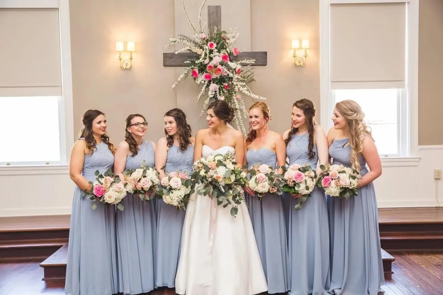 One Shoulder Bridesmaid Dresses for Women Chiffon A Line Pleated Long Formal Wedding Guest Dress