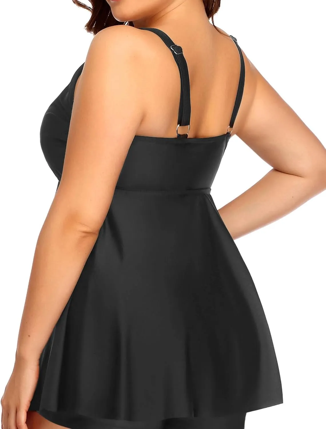 Plus Size Tankini Tops for Women Only - Flowy Bathing Suits Tops Modest Swimsuit No Bottom