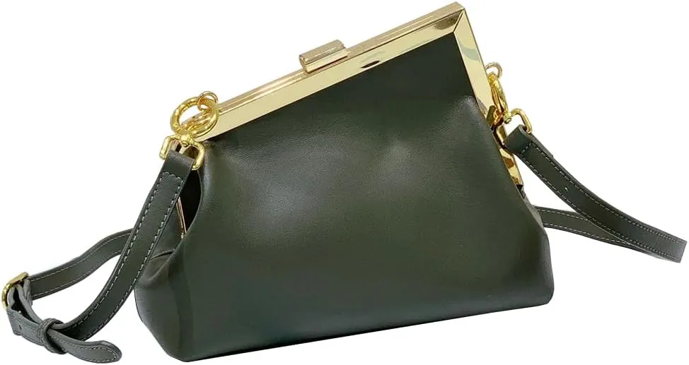 PU Leather Hobo Handbags Women Shoulder Bags Crossbody Bag Clutch Purse with Metal Clasp Closure
