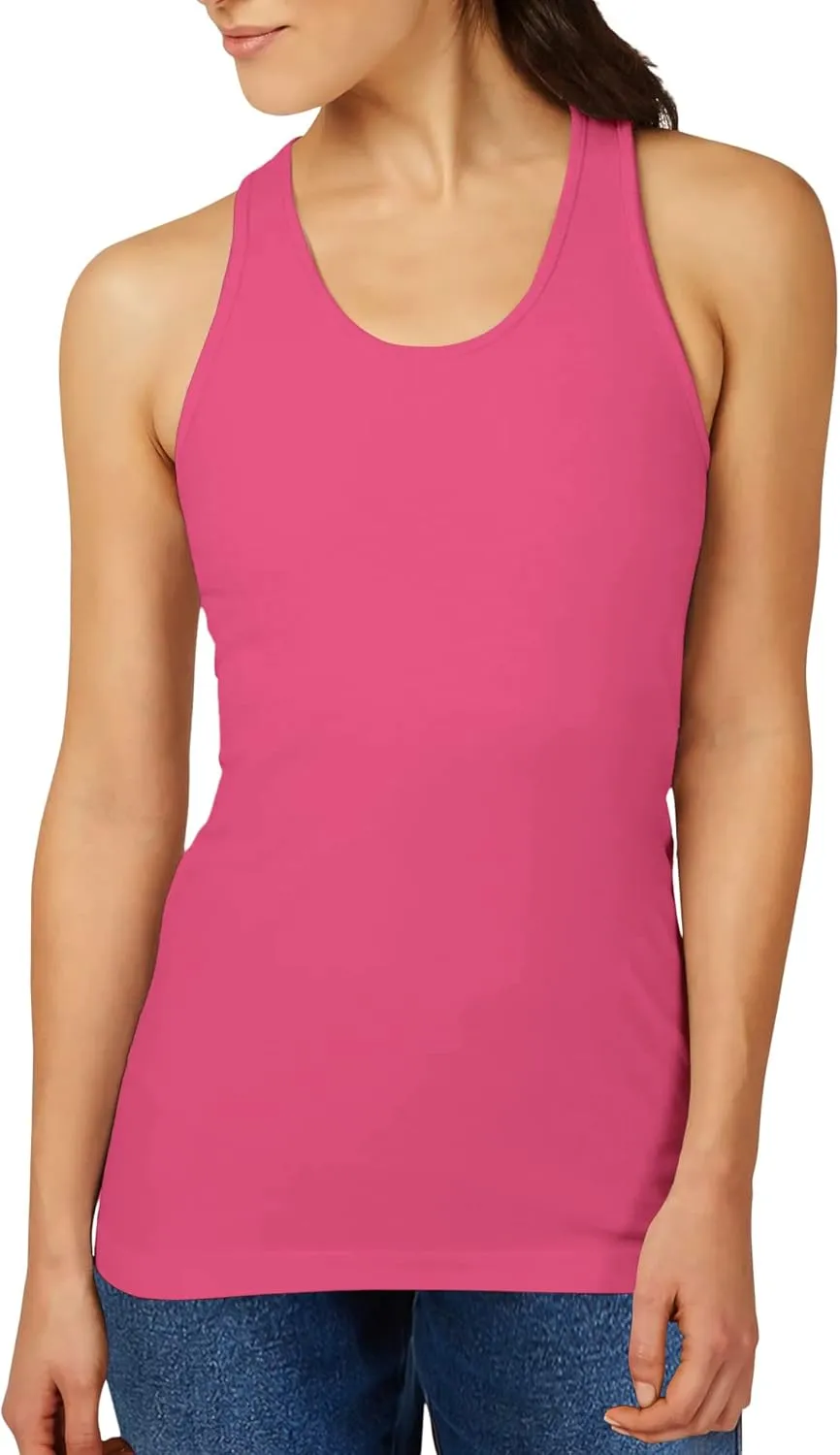 Racerback Tank Tops for Women Cotton Long Camisoles Gym Workout Undershirt Yoga 3 Packs