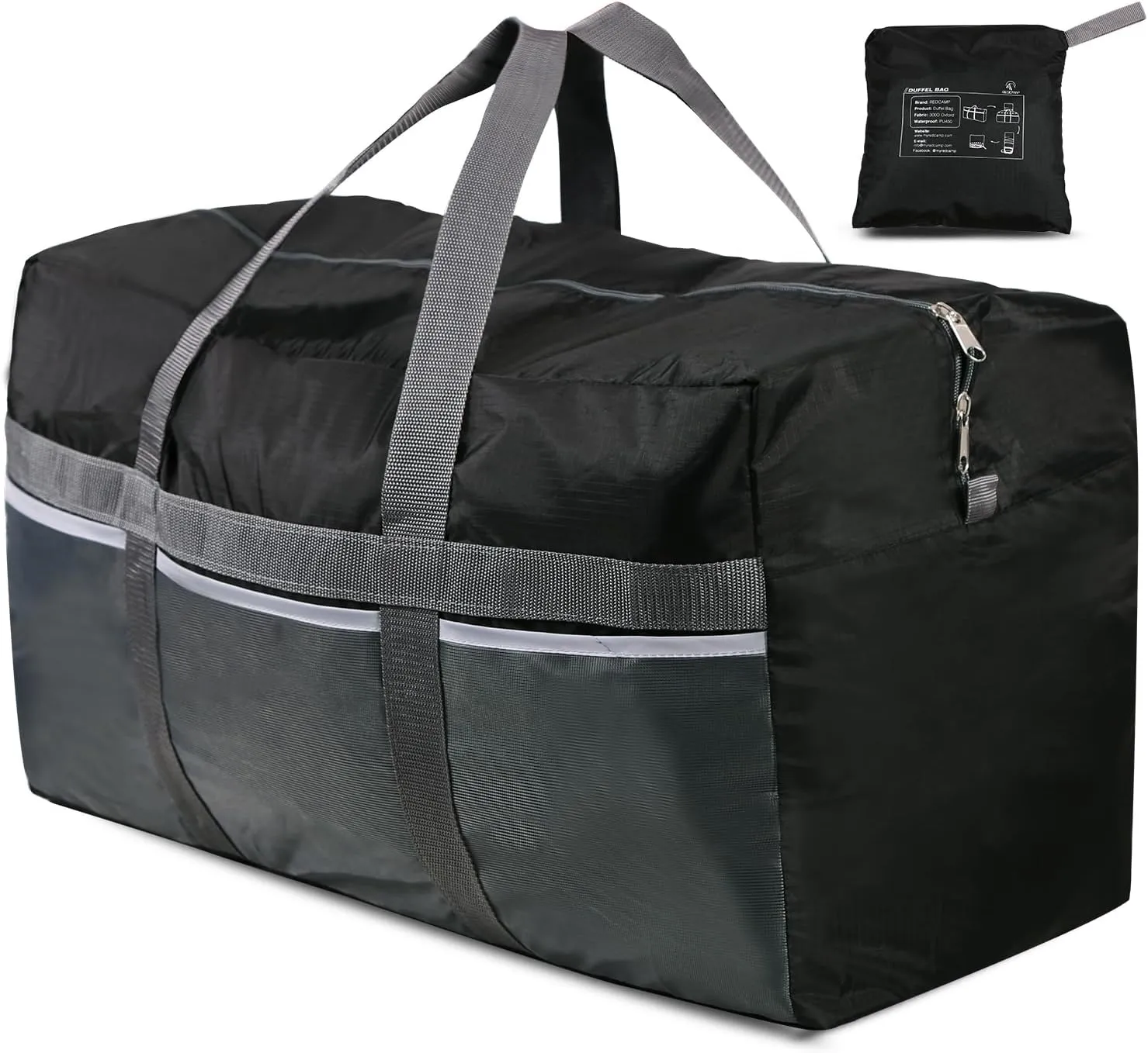 REDCAMP Foldable Travel Bag, Large Sports Bag, 75L/96L/100L, Lightweight Waterproof Tote Bag