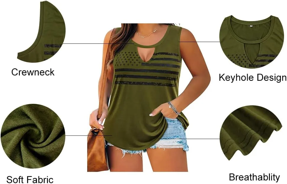 RITERA Plus Size Tank Tops for Women V/Round Neck Summer Sleeveless Basic Pleated Shirt Keyhole Tank XL-5XL