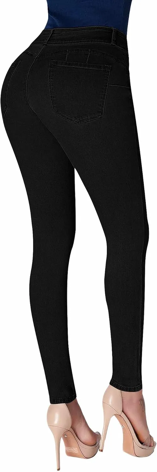 roswear Womens High Waisted Stretchy Skinny Curvy Jeans Tummy Control Jeggings