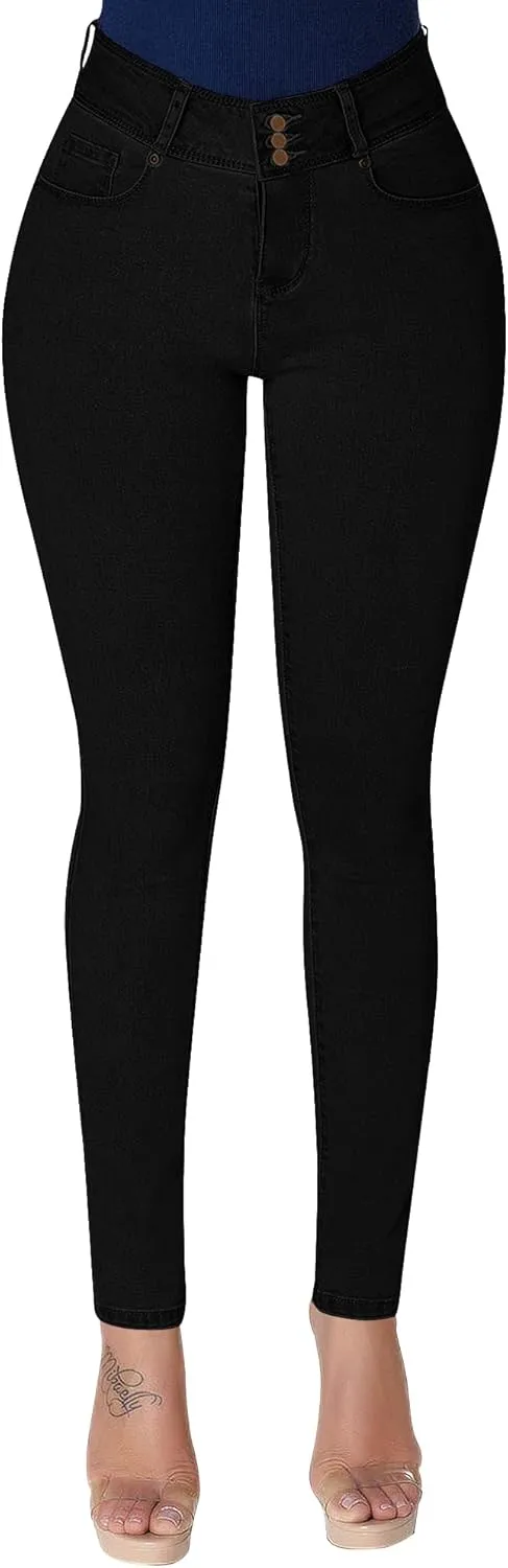 roswear Womens High Waisted Stretchy Skinny Curvy Jeans Tummy Control Jeggings