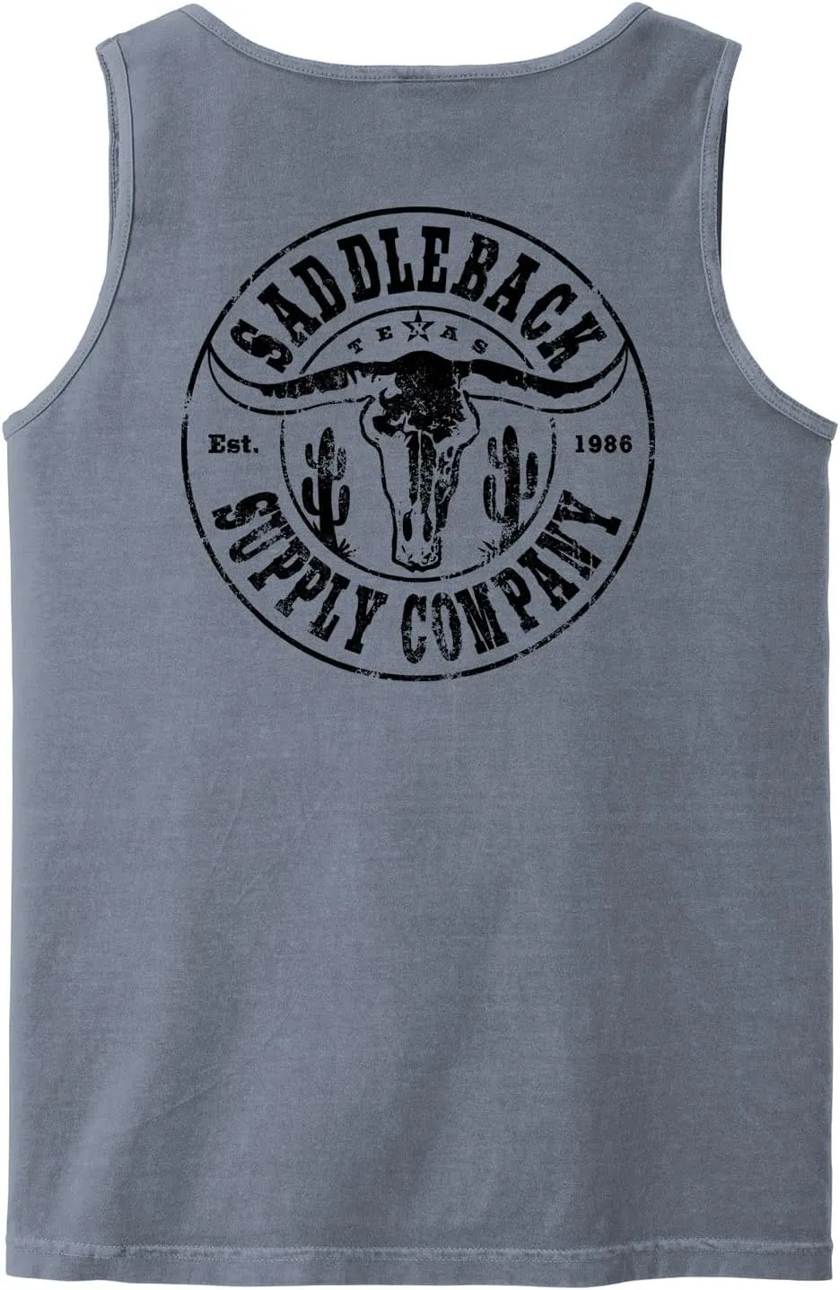 Saddleback Supply Men's Desert Skull Logo Garment Dyed Tanks