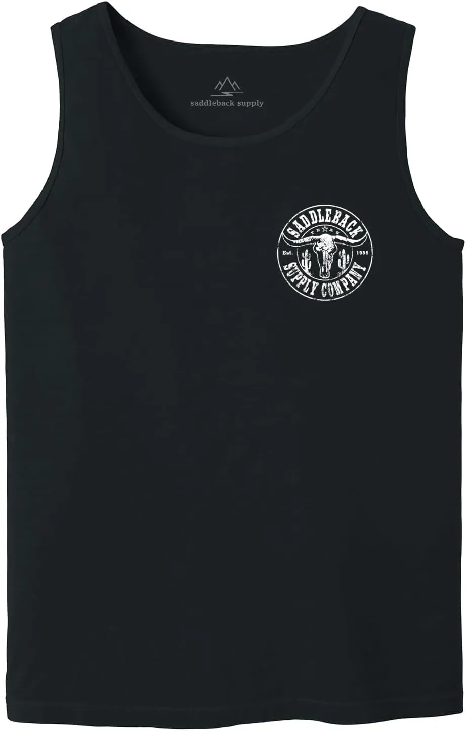 Saddleback Supply Men's Desert Skull Logo Garment Dyed Tanks