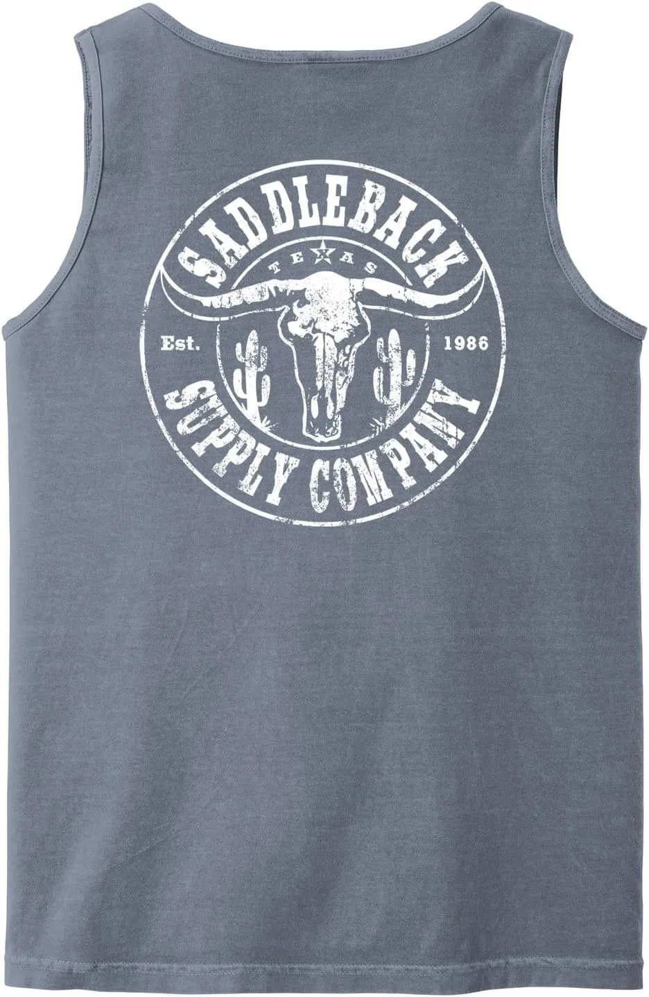 Saddleback Supply Men's Desert Skull Logo Garment Dyed Tanks