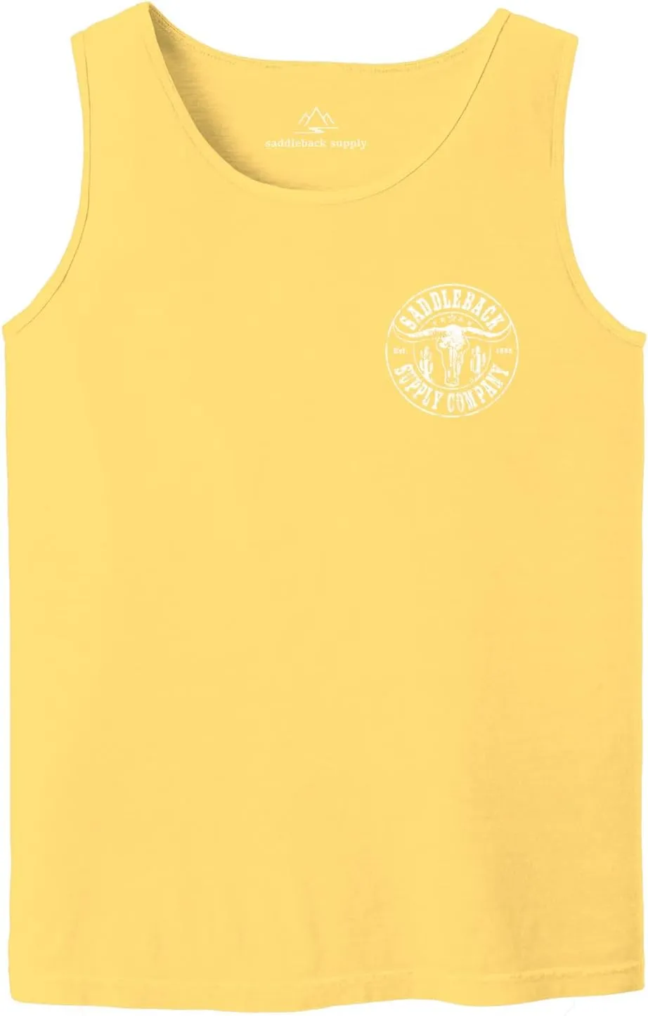 Saddleback Supply Men's Desert Skull Logo Garment Dyed Tanks