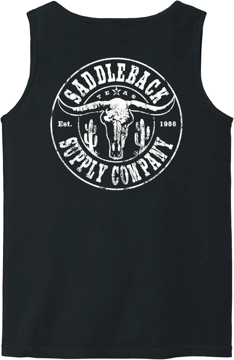 Saddleback Supply Men's Desert Skull Logo Garment Dyed Tanks