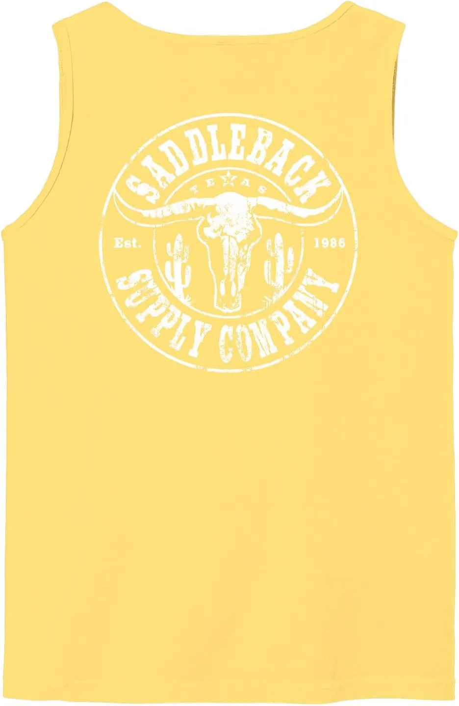 Saddleback Supply Men's Desert Skull Logo Garment Dyed Tanks