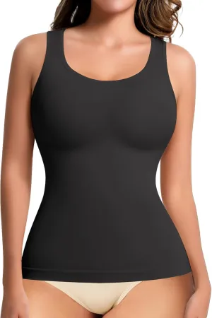 Shapewear Tank Tops for Women Tummy Control Camisole Compression Tanks Top Seamless Cami Slimming Body Shaper
