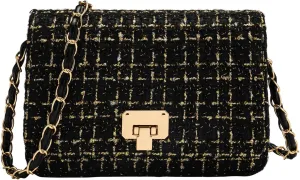 Small Shoulder Bag for Women Mini Purse Handbag PU Leather Crossbody Evening Bag Quilted Satchel, with Chain Strap