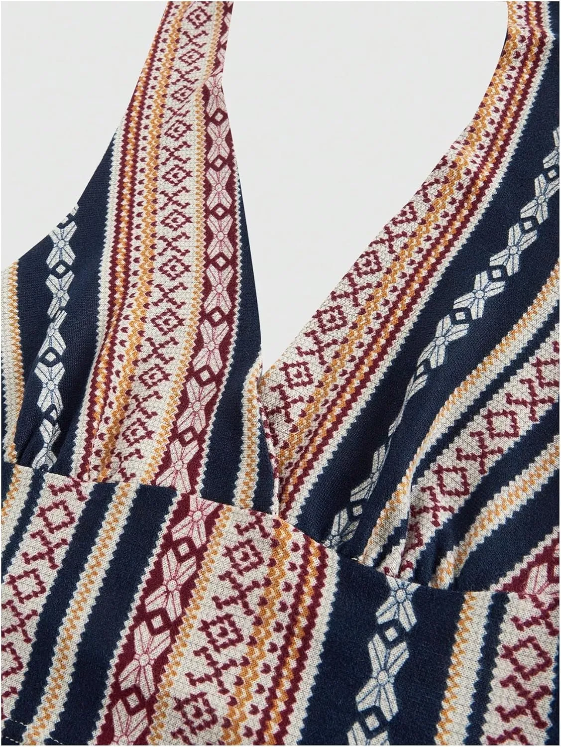 SOLY HUX Women's Boho Summer Halter Crop Tops Sleeveless Backless Tank Top Casual Sexy Going Out Tops
