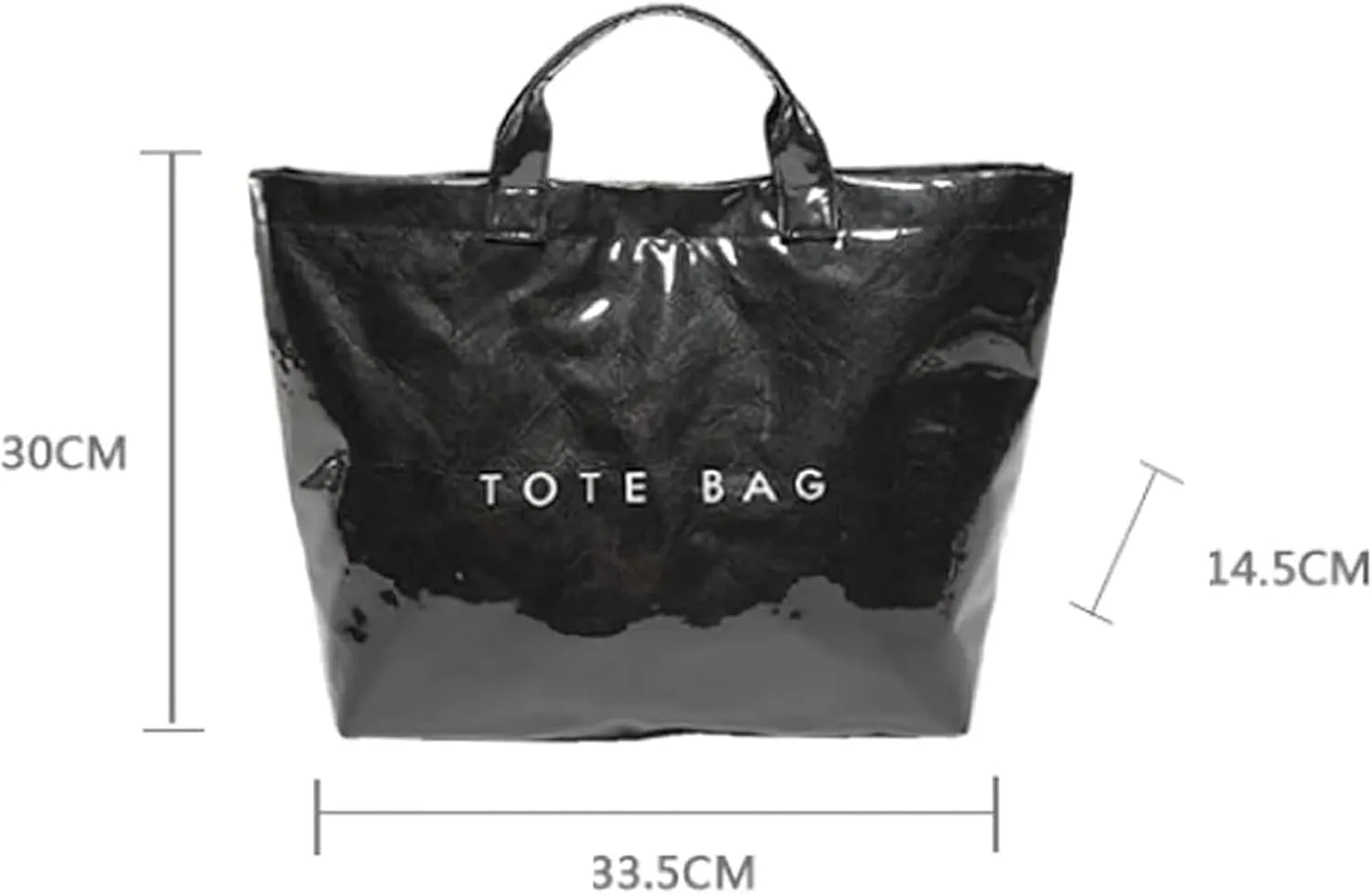 Stellaya Tote Bag,Stellaya Womens Letters Print Tote Bag, PVC Waterproof Kraft Paper Handbags, Perfect for any Occasion