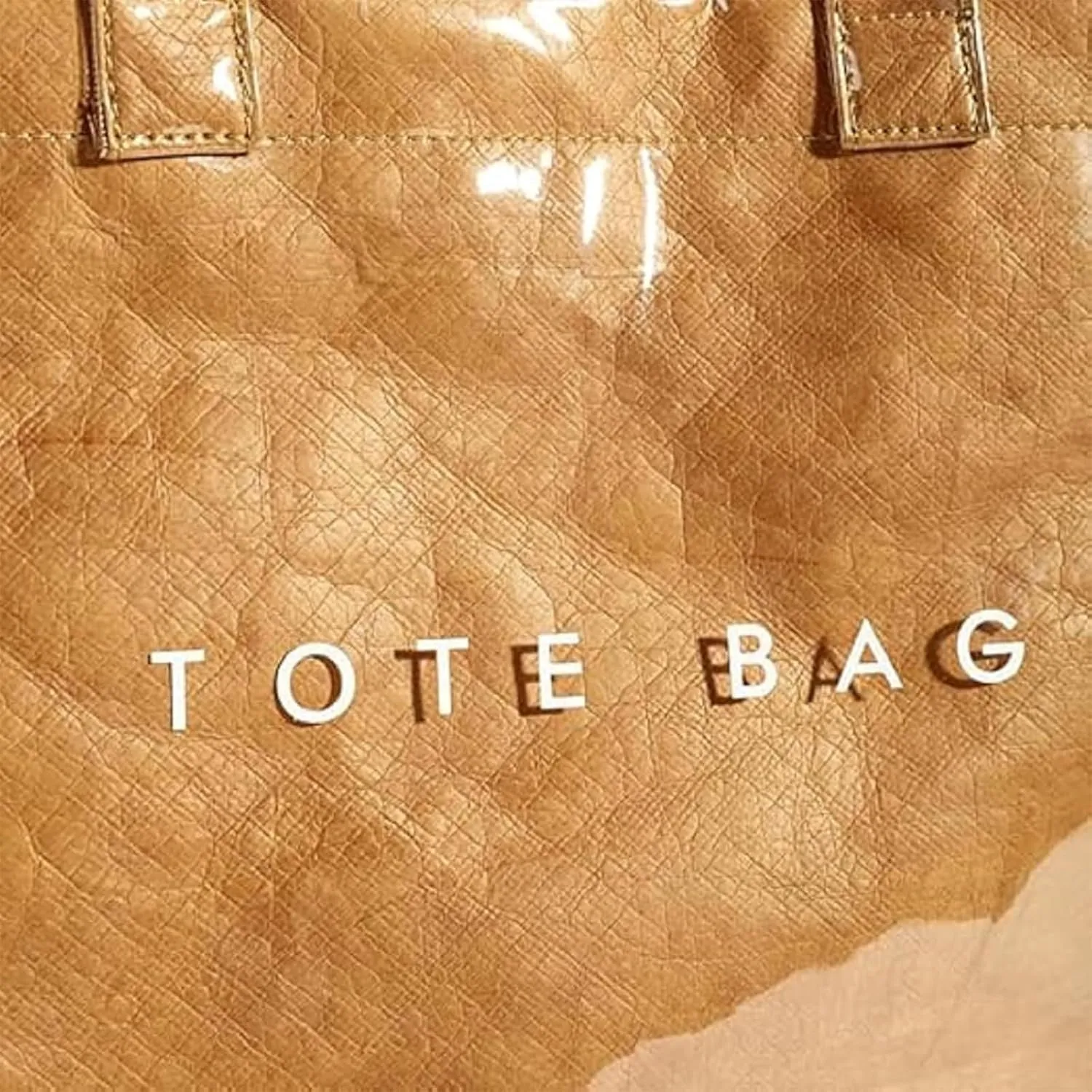 Stellaya Tote Bag,Stellaya Womens Letters Print Tote Bag, PVC Waterproof Kraft Paper Handbags, Perfect for any Occasion
