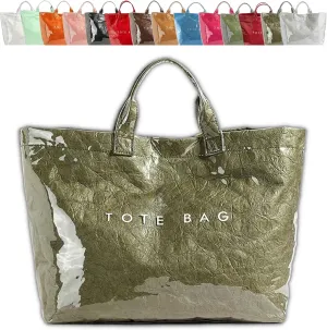 Stellaya Tote Bag,Stellaya Womens Letters Print Tote Bag, PVC Waterproof Kraft Paper Handbags, Perfect for any Occasion
