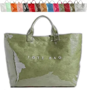 Stellaya Tote Bag,Stellaya Womens Letters Print Tote Bag, PVC Waterproof Kraft Paper Handbags, Perfect for any Occasion