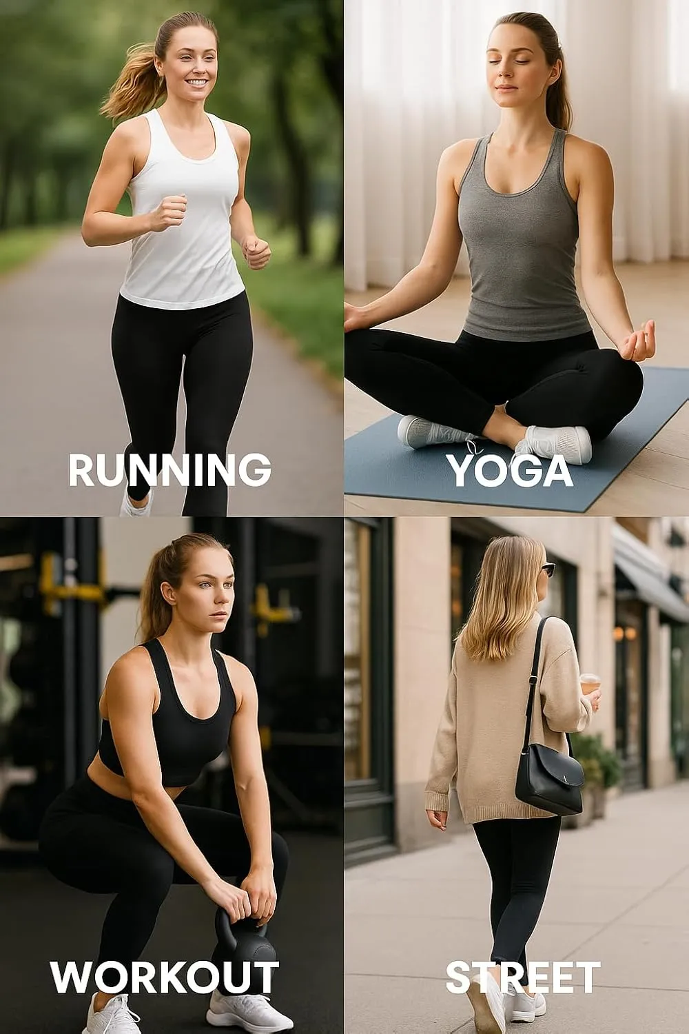 Sunzel Sunlissia High Waisted Leggings for Women Tummy Control Yoga Pants Workout Leggings for Gym Running Everyday