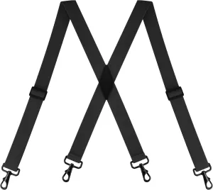 Suspenders for Men Heavy Duty, Mens Suspenders for Jeans with 4 Snap Hooks Adjustable X Back Men's Suspenders