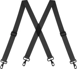Suspenders for Men Heavy Duty, Mens Suspenders for Jeans with 4 Snap Hooks Adjustable X Back Men's Suspenders