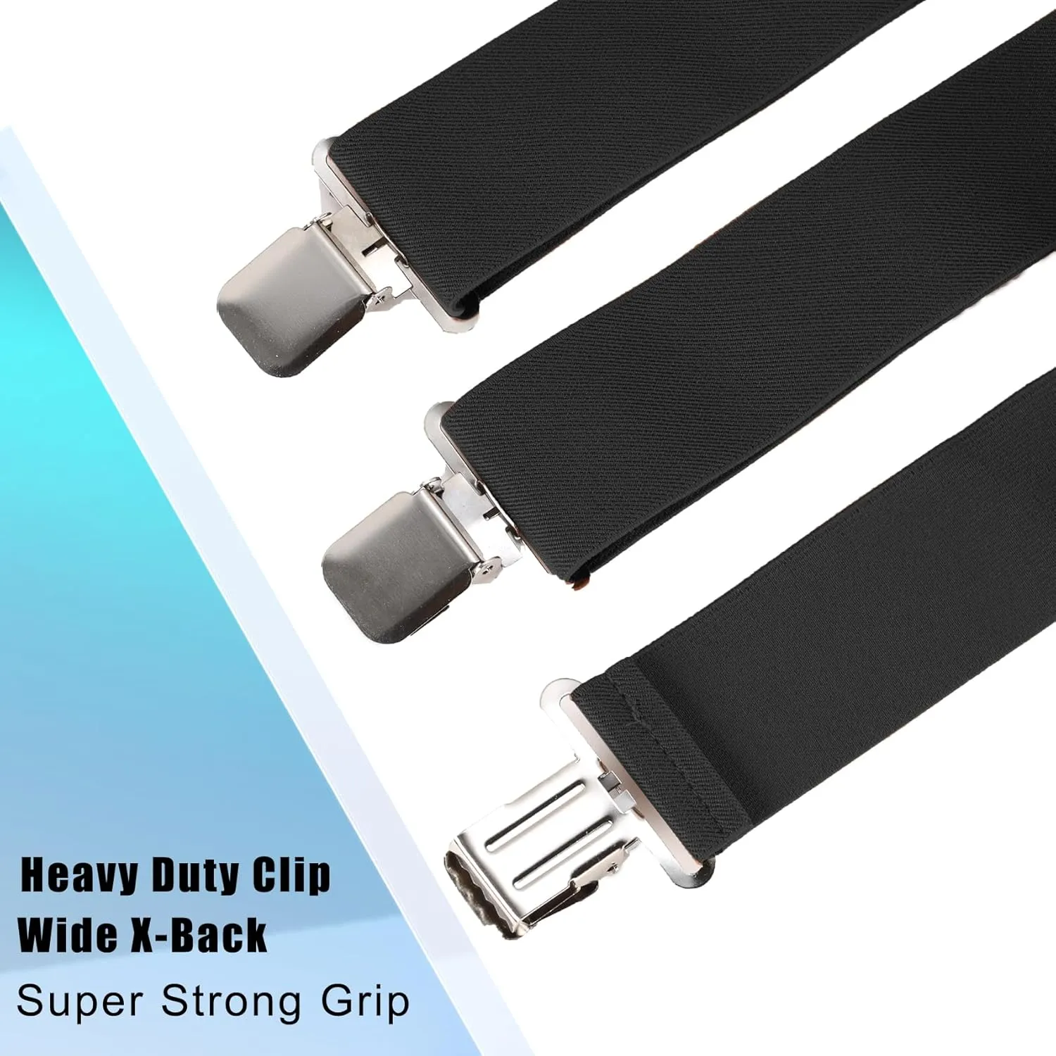Suspenders for Men Heavy Duty, Mens Suspenders for Jeans with 4 Snap Hooks Adjustable X Back Men's Suspenders