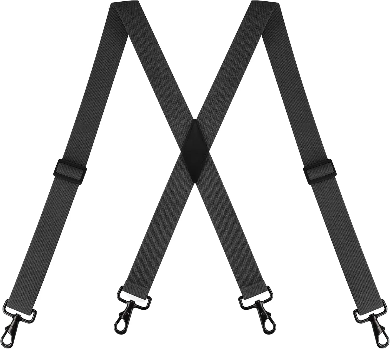 Suspenders for Men Heavy Duty, Mens Suspenders for Jeans with 4 Snap Hooks Adjustable X Back Men's Suspenders