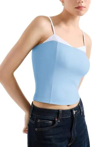 SUUKSESS Women Double Lined Spaghetti Strap Cami Going Out Y2k Sleeveless Tank Tops
