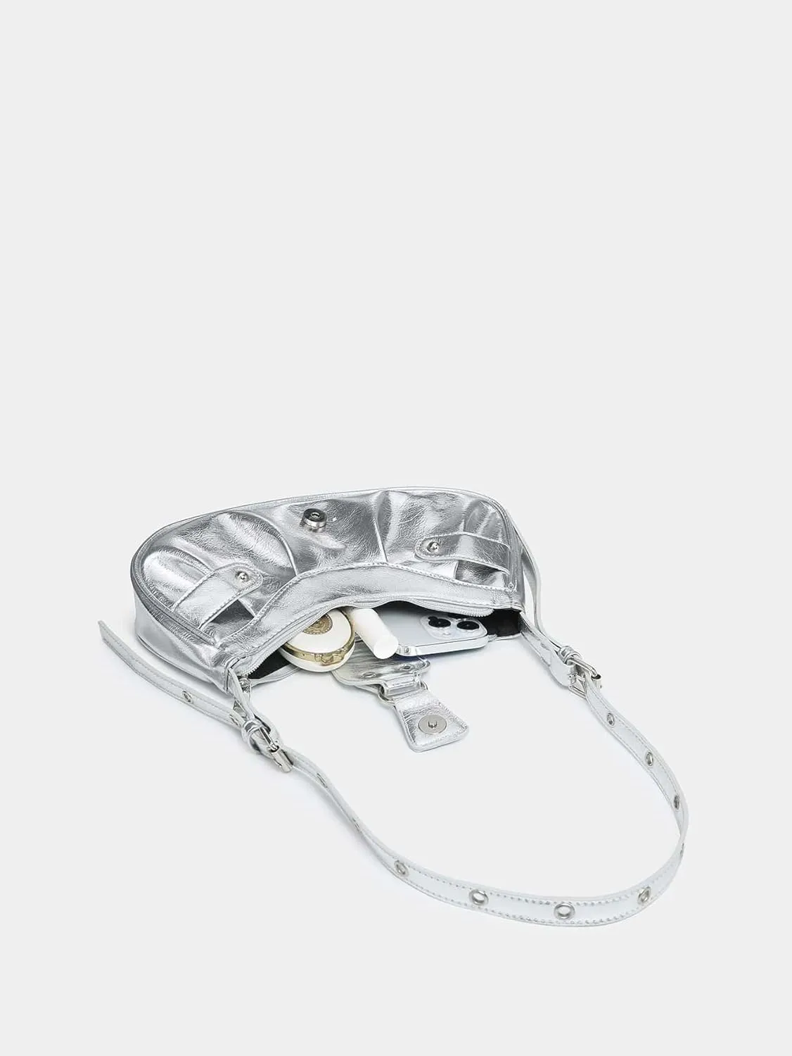 SweatyRocks Women's Buckle Leather Crocodile Embossed Zipper Handbag Shoulder Bag with Adjustable Strap