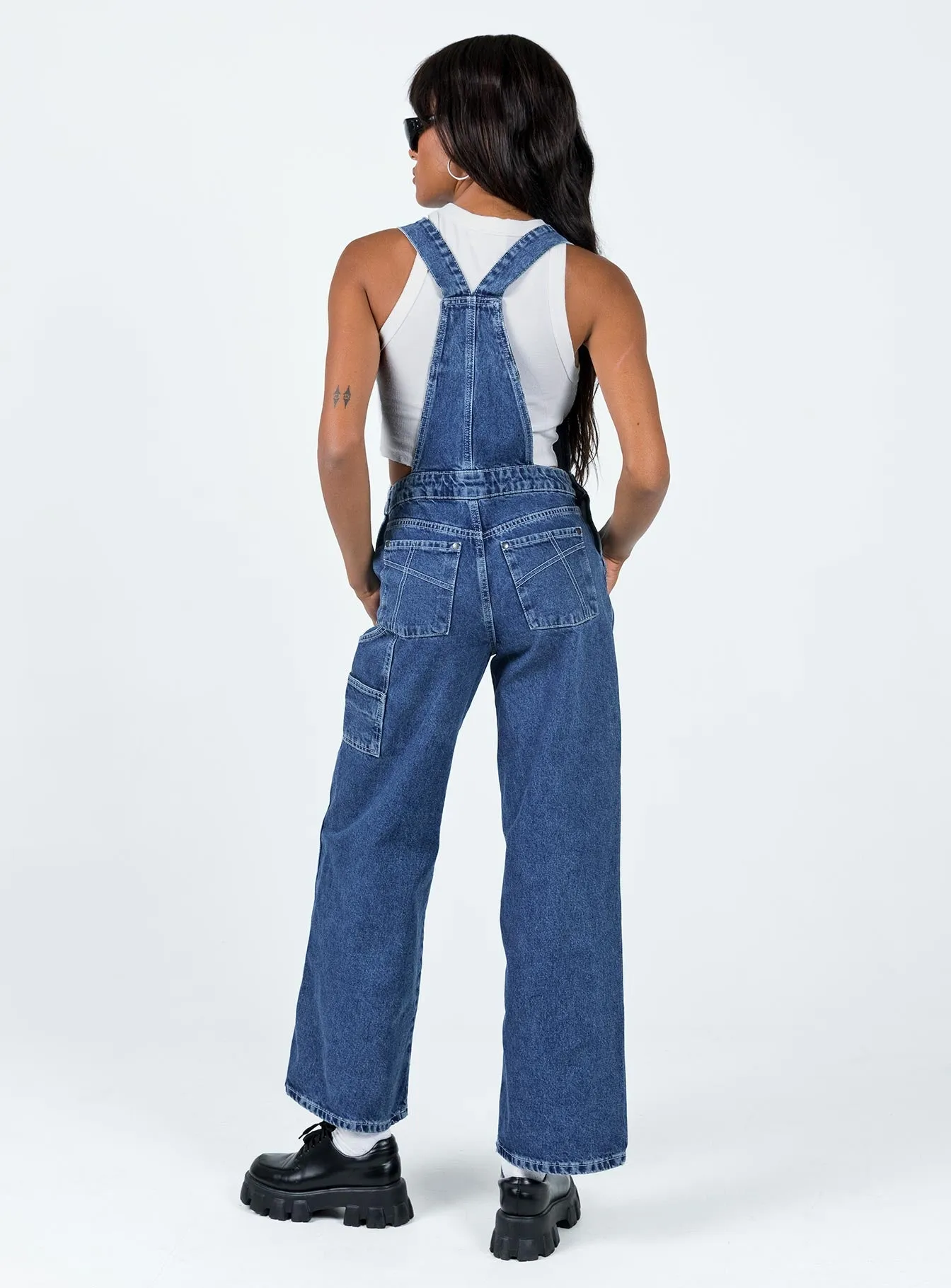 The Ragged Priest Dude Overalls Mid Blue